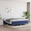 vidaXL Posteľný rám boxspring s matracom modrý 160x200 cm látka