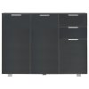 vidaXL Komoda čierna 107x35x80,5 cm vysokolesklá