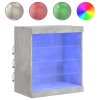 vidaXL Komoda s LED svetlami betónovo sivá 60,5x37x67 cm