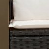 vidaXL Záhradná pohovka s vankúšmi 2-miestna čierna polyrattan