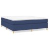 vidaXL Posteľný rám boxspring s matracom modrý 160x200 cm látka