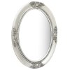 vidaXL Nástenné zrkadlo v barokovom štýle 50x70 cm strieborné