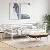 vidaXL Denná posteľ biela 90x200 cm borovicový masív