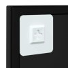vidaXL Nástenné zrkadlo, čierne 60x60 cm, kov