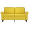 vidaXL 2-miestna pohovka žltá 120 cm zamat