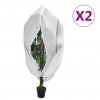 vidaXL Flísový kryt na rastliny so zipsom 2 ks 70 g/m² 3,14x2,5 m