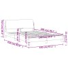 vidaXL Posteľný rám s čelom biely 140x200 cm umelá koža