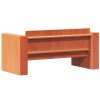 vidaXL Záhradná pohovka, 2-miestna, hnedá 134x60x62cm borovicový masív