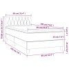 vidaXL Posteľný rám boxspring s matracom čierny 90x190 cm látka