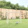 vidaXL Futbalová bránka so sieťou biela 125x96x60 cm oceľ a polyester