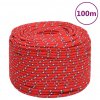 vidaXL Lodné lano červené 10 mm 100 m polypropylén