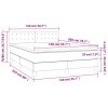 vidaXL Posteľný rám boxspring s matracom čierny 140x200 cm látka