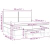vidaXL Posteľný rám boxspring s matracom tmavosivý 200x200 cm zamat