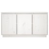 vidaXL Komoda biela 111x34x60 cm borovicový masív