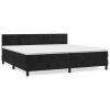 vidaXL Posteľný rám boxspring s matracom čierny 200x200 cm zamat