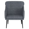 vidaXL Kreslo tmavosivé 63x76x80 cm zamat