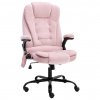 vidaXL Masážne kancelárske kreslo, ružové, zamat