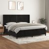 vidaXL Posteľný rám boxspring s matracom čierny 200x200 cm zamat