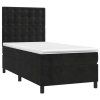 vidaXL Posteľný rám boxspring s matracom čierny 100x200 cm zamat