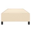 vidaXL Posteľný rám krémový 90x190 cm látka