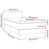vidaXL Posteľný rám boxspring s matracom čierny 90x190 cm látka