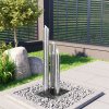 vidaXL Záhradná fontána, strieborná 48x34x88 cm, nehrdzavejúca oceľ