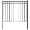 vidaXL Záhradný plot, oceľ 1,7x1,5 m, čierny