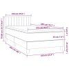 vidaXL Posteľný rám boxspring s matracom čierny 100x200 cm zamat