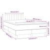 vidaXL Posteľný rám boxspring s matracom čierny 120x200 cm zamat