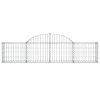 vidaXL Oblúkový gabionový kôš 13 ks 200x30x40/60 cm pozinkované železo