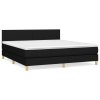 vidaXL Posteľný rám boxspring s matracom čierny 180x200 cm látka