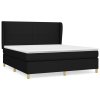 vidaXL Posteľný rám boxspring s matracom čierny 180x200 cm látka