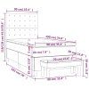vidaXL Posteľný rám boxspring s matracom čierny 90x190 cm látka