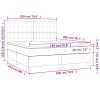 vidaXL Posteľný rám boxspring s matracom tmavosivý 180x200 cm zamat