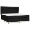 vidaXL Posteľný rám boxspring s matracom čierny 180x200 cm látka