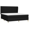 vidaXL Posteľný rám boxspring s matracom čierny 180x200 cm látka