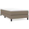 vidaXL Posteľný rám boxspring s matracom sivohnedý 90x190 cm látka