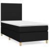 vidaXL Posteľný rám boxspring s matracom čierny 80x200 cm látka