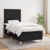 vidaXL Posteľný rám boxspring s matracom čierny 80x200 cm látka