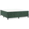 vidaXL Posteľný rám na boxspring tmavozelený 180x200 cm zamat