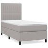vidaXL Posteľný rám boxsping s matracom bledosivý 90x200 cm látka
