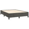 vidaXL Posteľný rám boxspring s matracom tmavosivý 140x190 cm zamat
