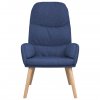 vidaXL Relaxačné kreslo modré látkové