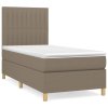vidaXL Posteľný rám boxspring s matracom sivohnedý 90x190 cm látka