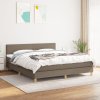vidaXL Posteľný rám boxspring s matracom sivohned 160x200 cm látka