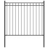 vidaXL Záhradný plot oceľ 1,7x0,8 m čierny