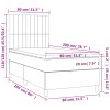 vidaXL Posteľný rám boxspring s matracom čierny 80x200 cm látka