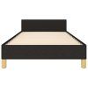 vidaXL Posteľný rám s čelom čierny 100x200 cm látka