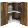 vidaXL Závesná rohová skrinka dymový dub 57x57x60cm spracované drevo