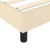 vidaXL Posteľný rám krémový 200x200 cm látka